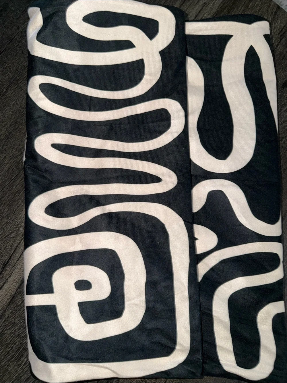 Abstract Black & Cream Decorative Throw Pillow Covers - 2